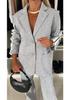 2026 Spring & Autumn Women's Long Sleeve Lapel Casual Suit Set (Two-Piece)