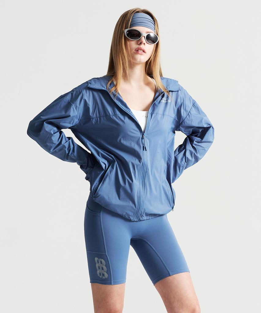 Leijibi Core Flex Pocket Women'S Leggings Knee-Length Running Shorts Blue