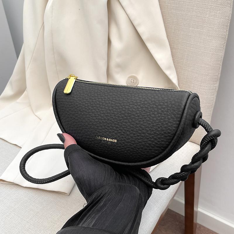 

1 шт. однотонная сумка через плечо для женщин, универсальная сумка через плечо, модная ретро-сумка-седло