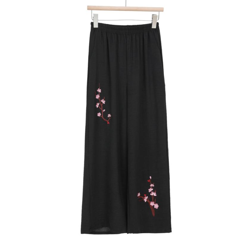Plus Size Straight Leg Pants Women's Elastic Waist Loose Pants Street Women's Casual Clothing Home Trousers