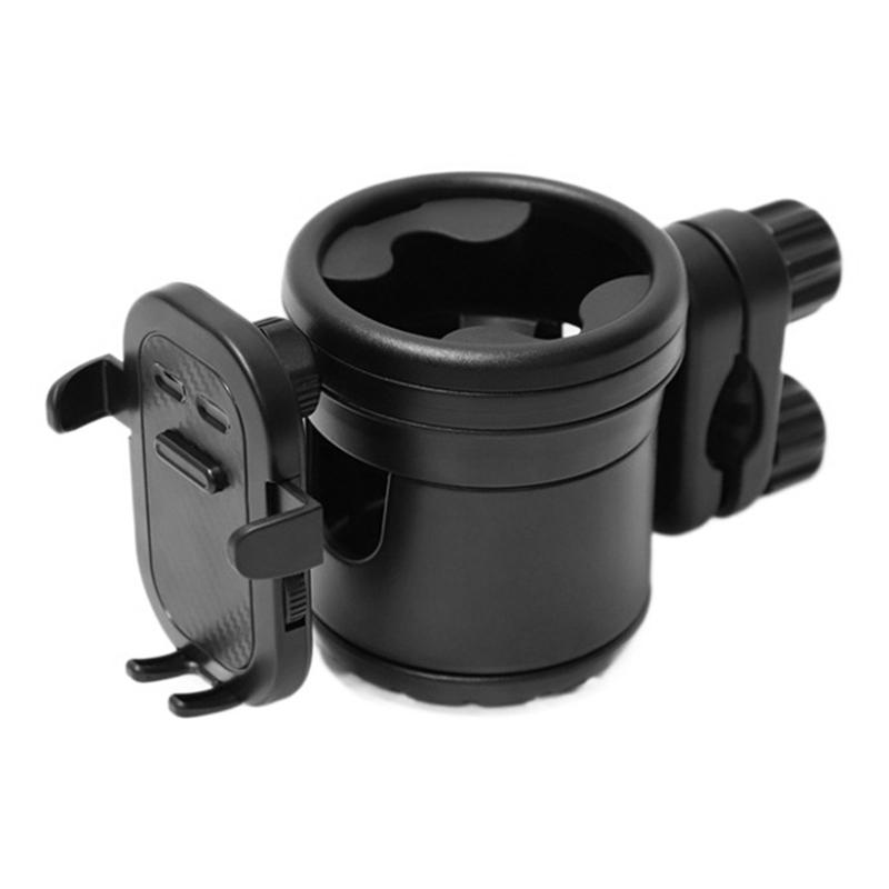 

Bicycle Baby Stroller Accessories- Cup Holder, Mobile Phone Holder& Water Cup Storage Rack чорний