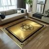 Luxury European Large Carpet Living Room Golden Decoration Sofa Table Area Rugs Non-slip Bedroom Washable Floor Mat