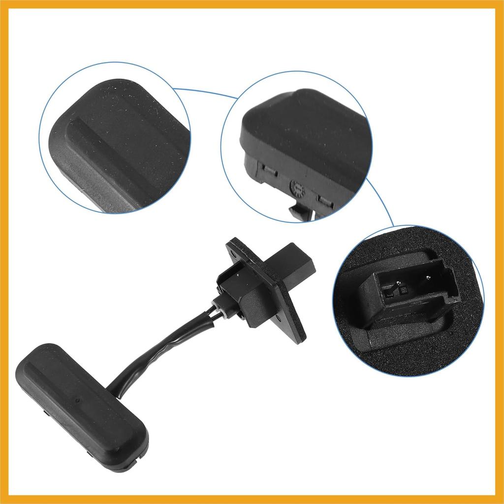 Rear Trunk Lid Tailgate Lock Release Handle Opening Button Switch for Buick Regal 2011-2016 No.1241457/13422268 - Pack of 1 Black Replacement