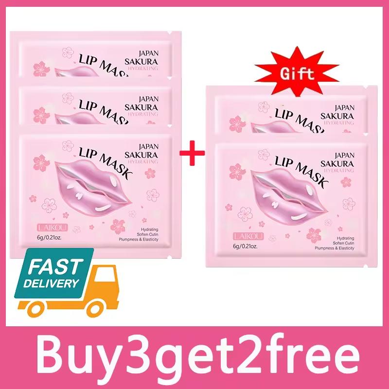 Sakura Hydrating Lip Mask Exfoliating Repairing Relieve Dryness Fades Fine Lines Moisturizing Nourishing Makeup Korean Cosmetic
