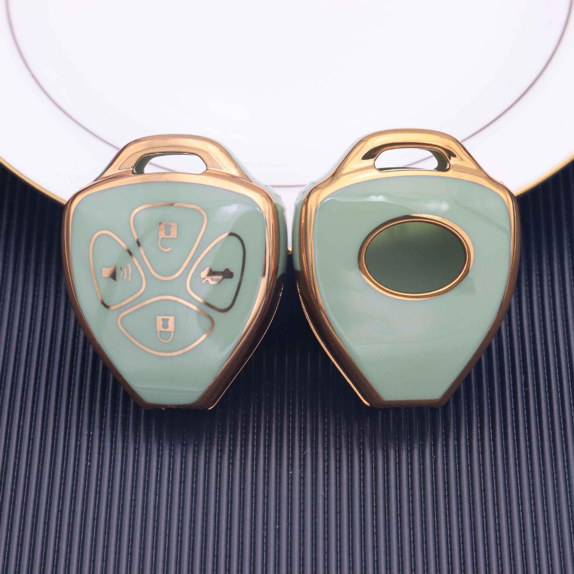 

2 кнопки ТПУ чехол для ключа для TOYOTA Corolla Hilux Vitz Rav4 Aqua Camry Land Cruis оболочка для пульта ключа брелок 4 button зелёный