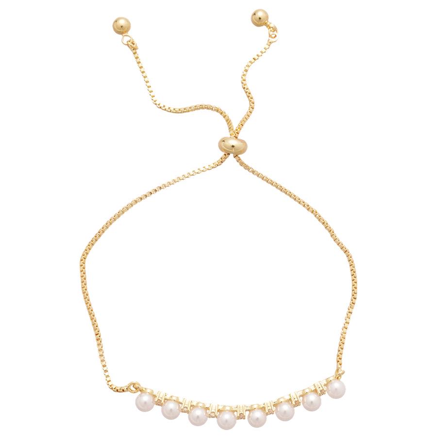 Korean Chic Zircon & Pearl Geometric Bracelet: Light Luxury Fashion Hand Jewelry