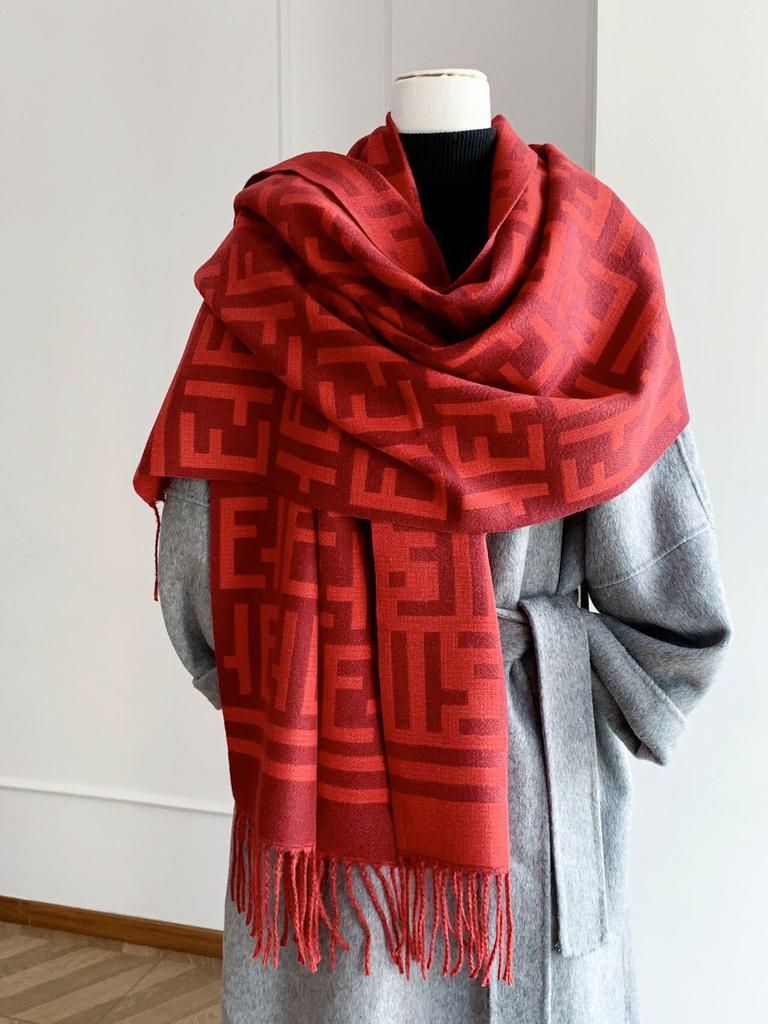 Women's Double-Sided Faux Cashmere Tassel Shawl - Warm, Thick High-End Autumn & Winter Scarf