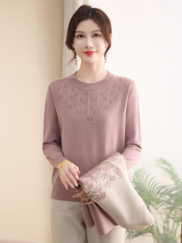 Mom's Autumn Knit Cardigan & Sweater Set - 2026 New Style for Middle-Aged & Elderly Women