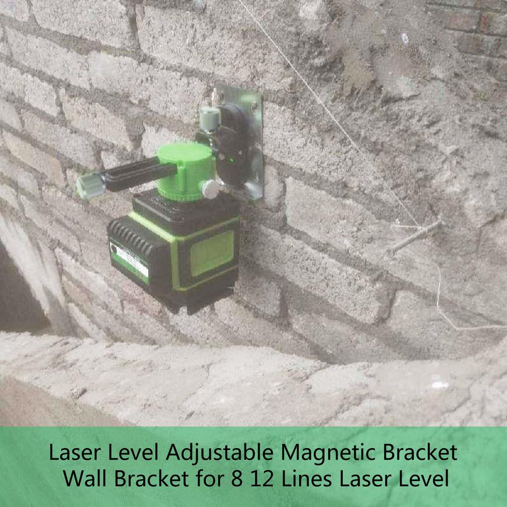 Adjustable Magnetic Bracket for 8/12 Line Laser Level Bracket Laser Level Adapter 1/4'' Thread Laser Level Wall Bracket