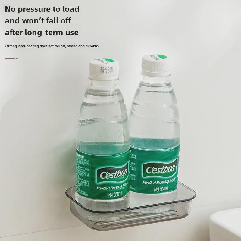 Cutie de Săpun Montată pe Perete fără Găuri cu Drenaj și Depozitare Fără Urme