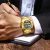Original CHENXI Men Watches Gold Stainless Steel Waterproof Quartz Chronograph Date Luxury Watch For Men Relogio Masculino