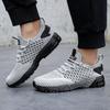 Summer Men's Shoes  Mesh Breathable Shoes Men's Trendy Versatile Flat Bottom Casual Lace Up Training Sports Shoes