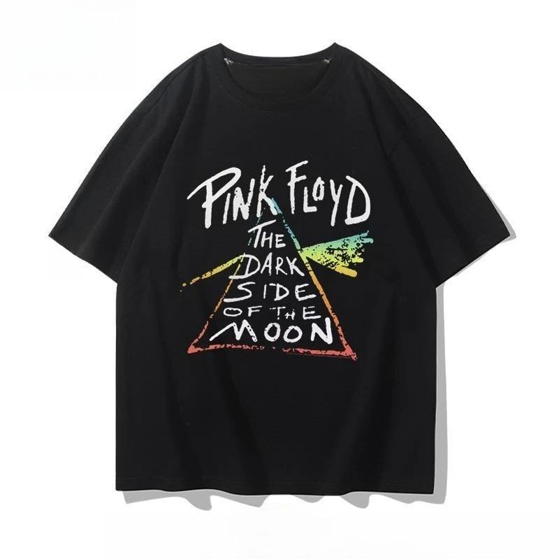 Pink Floyd - British Rock Band Pink Floyd Summer Pure Cotton Short-sleeved Men's and Women's Short Sleeves Plus Size Loose soft