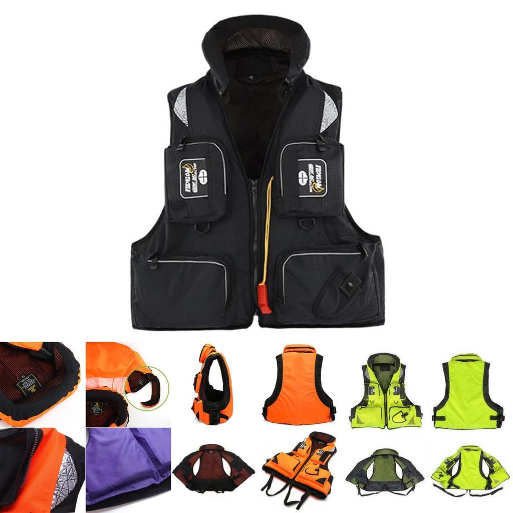 Buoyancy Adult Life Jacket With Detachable Neckline For Sailing And Kayak Safety**