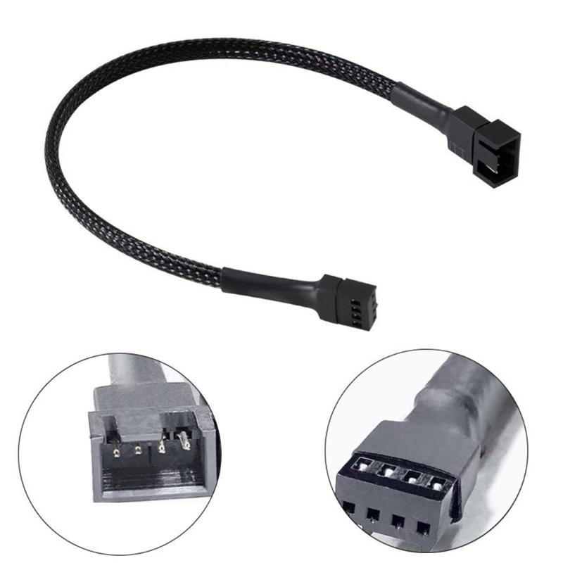 4Pin PWM Fan Extension Cable For PC Cooling Supports Speed Controls Sync And Independent Power Input High Efficiency