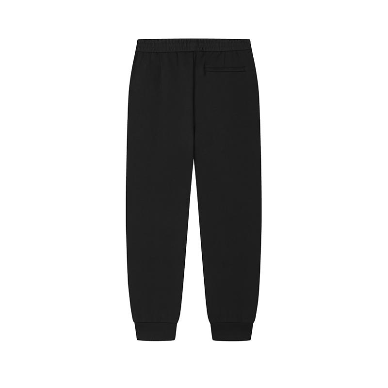 FILA Milano Series Versatile Comfortable Tapered Knit Casual Pants Men bottoms Black F11M515604FBK