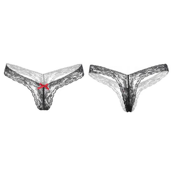 Stilvolle Damenhöschen mit Blumenmuster zum Schlafen, superweich, durchsichtig, niedrige Taille, G-String