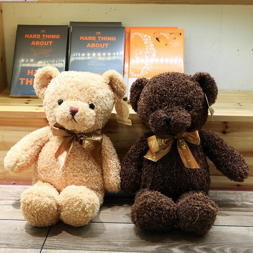 Niedliches, realistisches Teddybär-Plüschtier, lustig für Kinder, flauschige Innendekoration, Körperkissen, Kissen, niedlich und weich, beruhigend, perfekt für