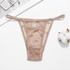 Sexy Lace Thong Women Low Waist Panties Transparent G String Thongs T-Back Underwear Female Solid Intimates Lingerie