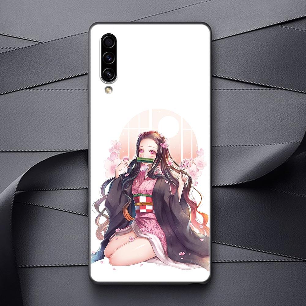 Sexy Mädchen Dämon Slayer Anime Telefon Fall Für Samsung Galaxy A90 A80 A70 A70S A60 A50 A40 A30 A30S A20S A20E A10 a10E Schwarze Abdeckung