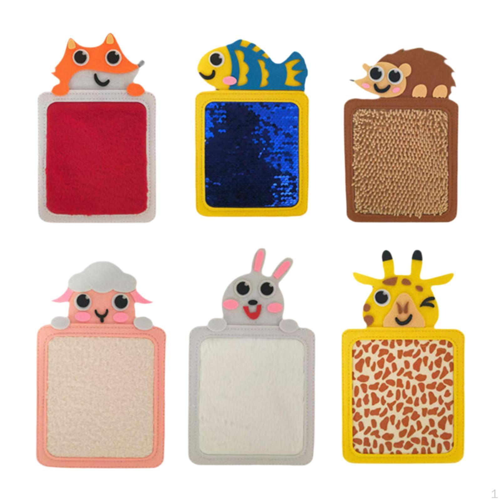 

6 шт. сенсорных ковриков с изображением животных, портативные тактильные игрушки с изображением мультфильмов, настенные коврики Style B