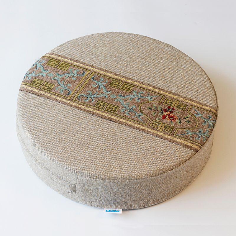 

Подушка-футон Медитировать Дзен Мат Съемный и Моющийся Тканевый Пуф Подушка для Молитв Китайский Стиль Детский Футон Столик Кан Мат для Чайного Столика Beige filled foam board Diameter 40cm thick 10cm