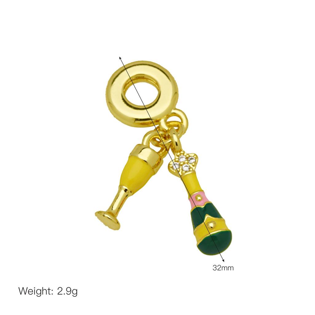 Couple Motorcycle Pizza Camera Hair Blooming Notepad Diy Panjiadora Pendant Colored Drip Oil Bracelet