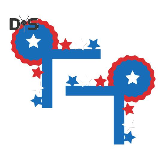 Patriotische Türeckendekoration, 4. Juli, Türrahmendekoration, Holz-Türeckenaufsatz, Ornament für den Gedenktag, den Unabhängigkeitstag, den Veteranentag