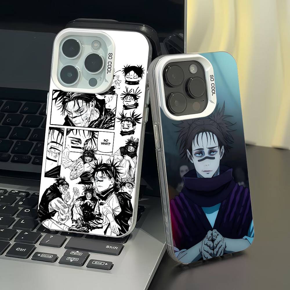 Jujutsu Kaisen Chos Phone Case for iPhone 17 17Air 16 15 14 13 12 11 Pro Max Plus Colorful Silver