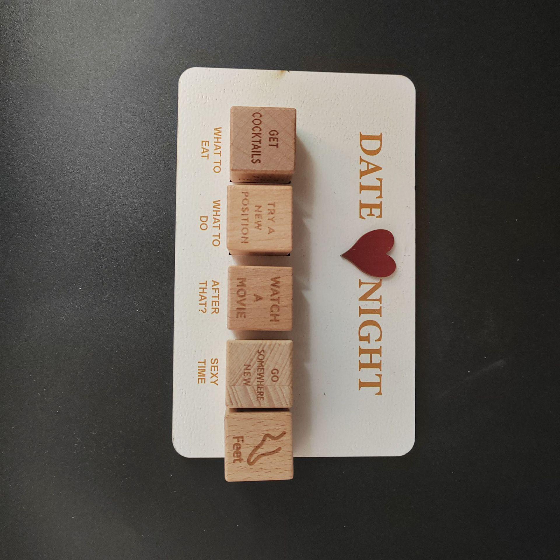 Набор кубиков для свидания через границу: Деревянный подарок на День святого Валентина «После заката»