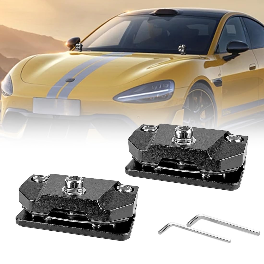 

SKTYANTS Кронштейн капота, Кронштейн для рабочего света, Фиксатор рабочего света, Противотуманная фара, Универсальный кронштейн для чёрный