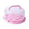 Convenient Cake Carrier Portable Buckle PP Cake Box Baking Packaging Box with Handle Handy Cupcake Holder Tray Cake Packaging