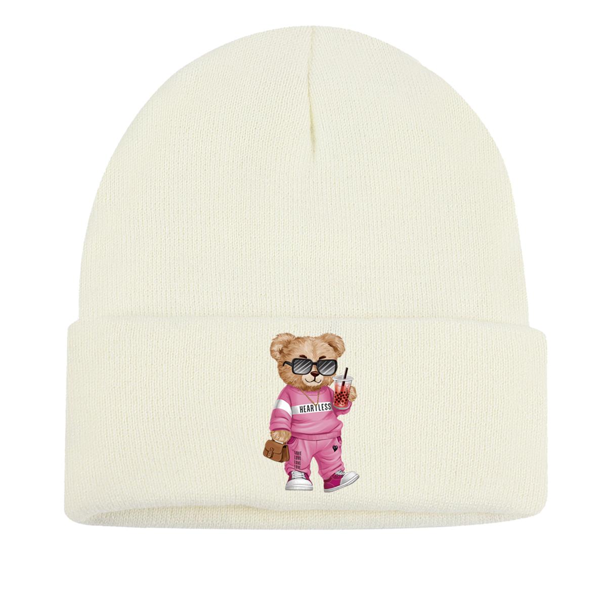 Солнцезащитные очки Медведь теплая вязаная шапка шапка — фото 16