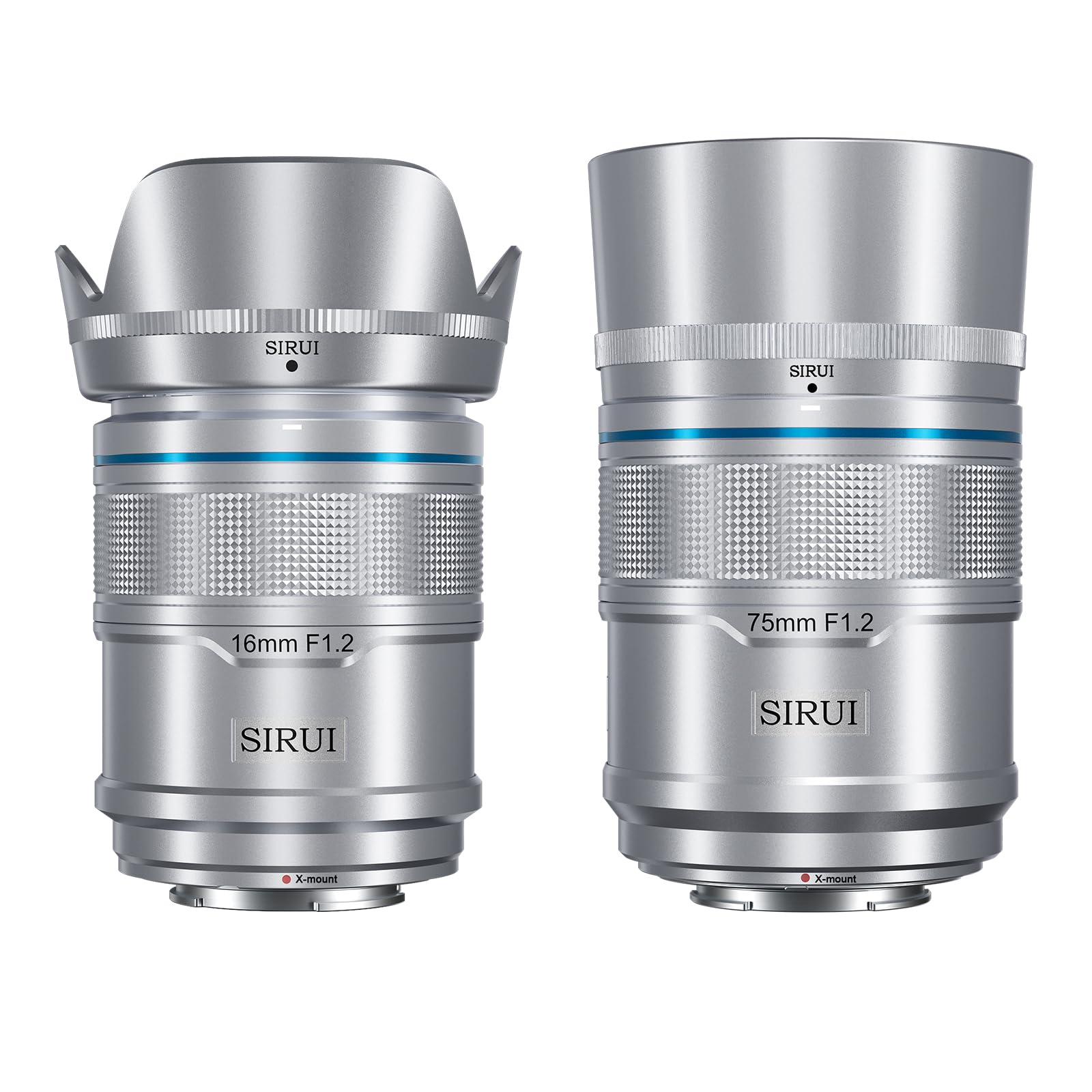 

SIRUI Sniper 75mm Autofocus Lens Wide Angle Camera Lens for 16mm, Set, F1.2 APS-C X-T4, X-T5, X-H1, X-H2/H2S, X-T3, X-T30, X-S10 (X Mount, Silver) срібний