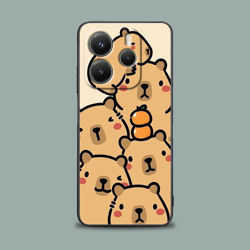 Phone Case for Xiaomi Redmi 15C 14C 12C 13C 4G Redmi Note 15 14 13 12 11 10 Pro Plus 5G 12S Silicone Soft Cover Capybara Cute