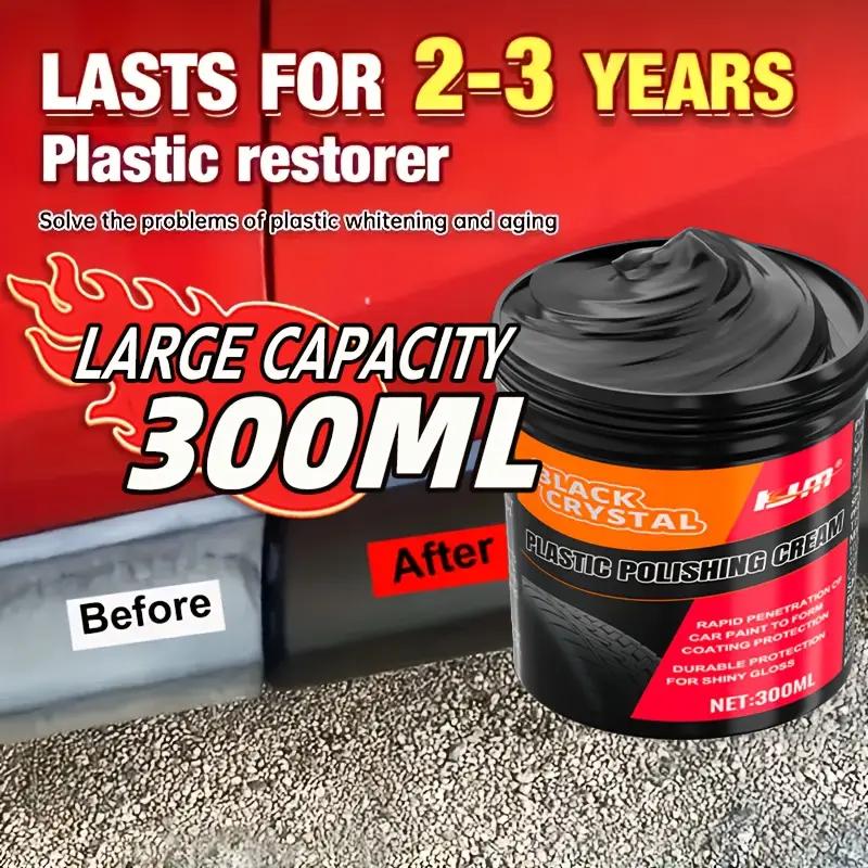 Car Interior Restoration Wax - Plastic Restorer, Interior Shine, Tire Protection, Black Fading Repair, Nano Coating and Scratch