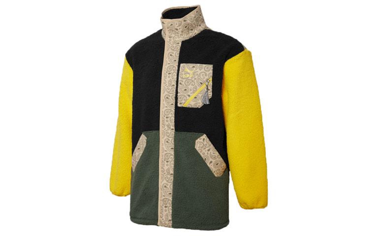 PUMA Velvet Jackets Unisex Lemon Stand Collar Thickened And Fleece Lined 534984-51 S