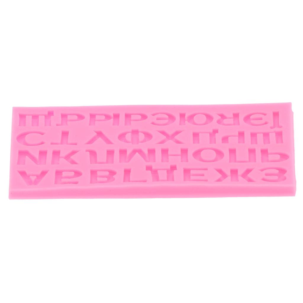 Russian Letters Mold Liquid Silicone Cake Chocolate Mold DIY Baking Mold for Bakery HomePink