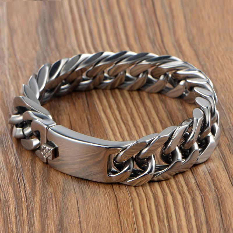 European and American titanium steel men's bracelet, punk trend, titanium steel bracelet HFS61