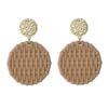 Simple Geometric Drop Dangle Earrings For Women Vintage Gold Color Metal Stud Earrings Brincos Female Zircon Pendientes Mujer