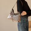 Mrs. Qiao 2025 New Vintage Floral Print Letter Women's Shoulder Bag Large Capacity Crossbody Bag Women's Bag