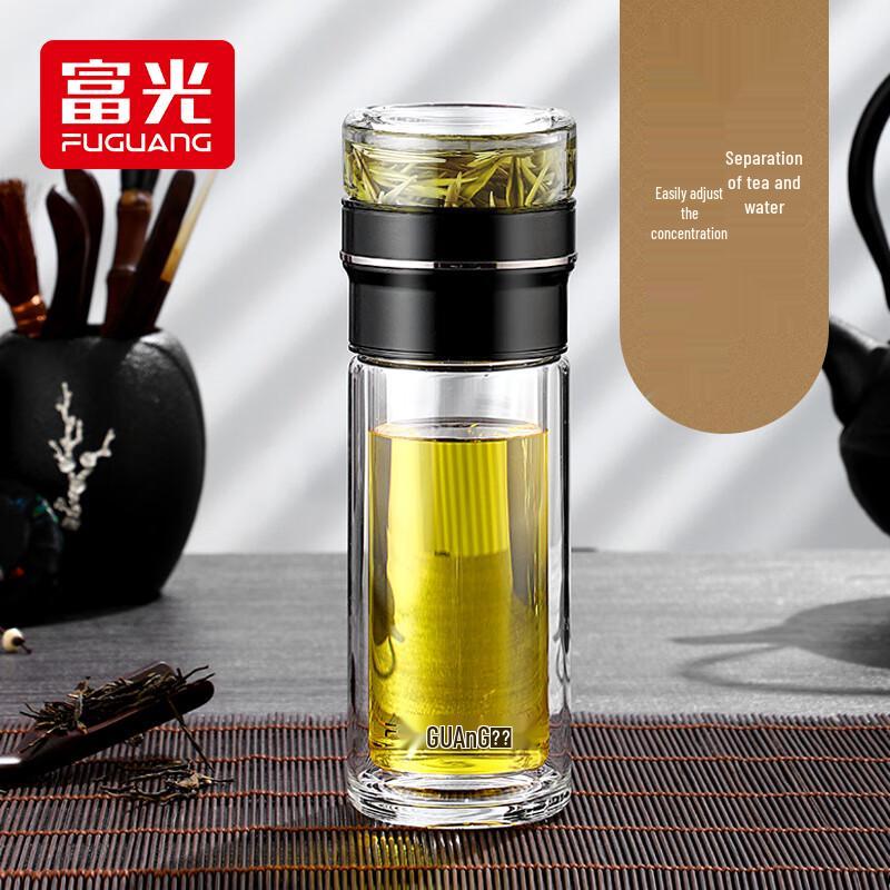 FUGUANG Myngduo Tea Master Double-Wall Glass Tea Infuser Bottle