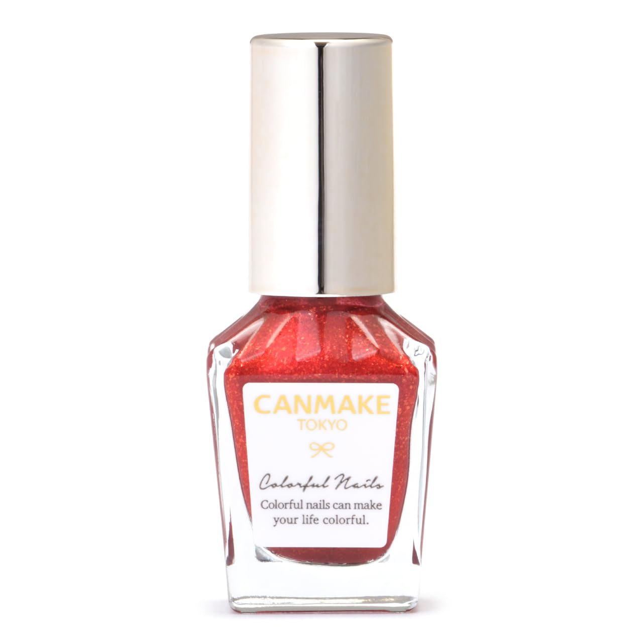 Canmake Colorful Nails N109 Autumn Leaves Viewing 8ml Nail Polish High Color Quick Red - Payoff, Drying, Glitter,