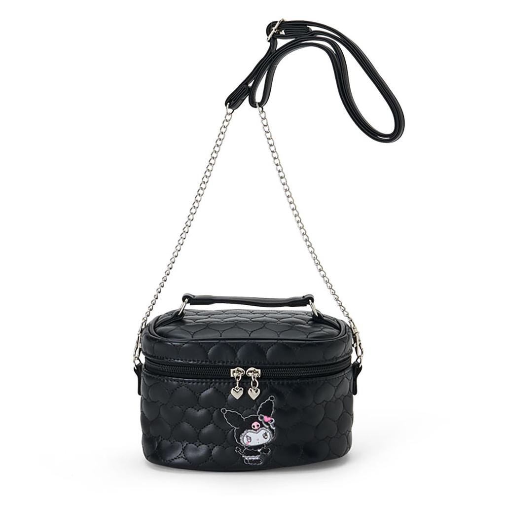 Sanrio Kosmetická taška přes rameno Saro PU Zinek Lze nosit v ruce nebo Věk 408611 (Mellow Miusa) Kuromi, Kůže, Polyester, Slitina, Crossbody, 3+,