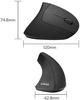 Anker 2.4G Wireless Mouse (Vertical Wireless Mouse) 80012001600 DPI 5 Buttons Optical Ergonomic Design Right-Handed WindowsmacOS Compatible (Black)