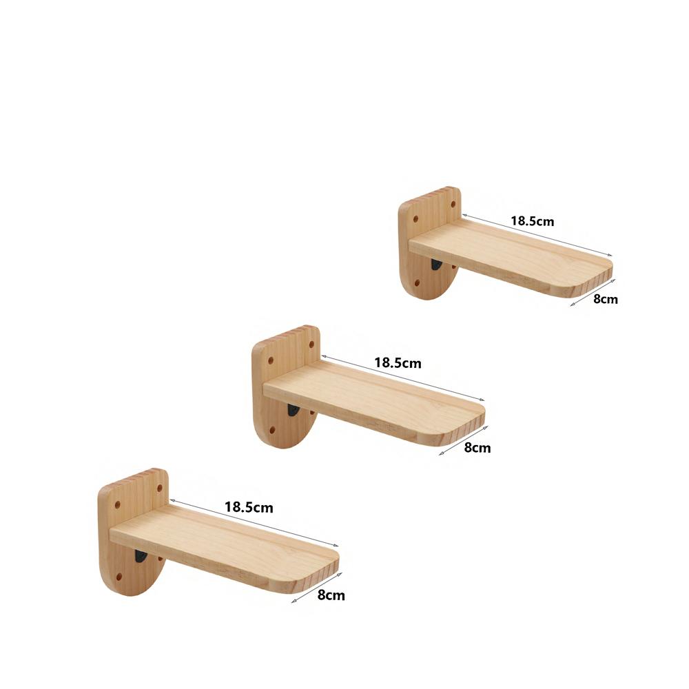 Scaffale per Gatti con 2 Ciotole in Acciaio Inossidabile Perch in Legno Adatto per Giocare Sonnecchiare Mangiare Gattino Giocattolo per Animali Domestici Mobili da Parete