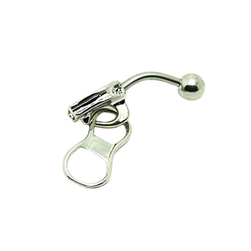 Punkové kroužky do pupíku Nerezová ocel Neht do pupíku Kreativní kroužek do pupíku se zipem Pro ženy Dívky Šperky pro piercing těla Dárky