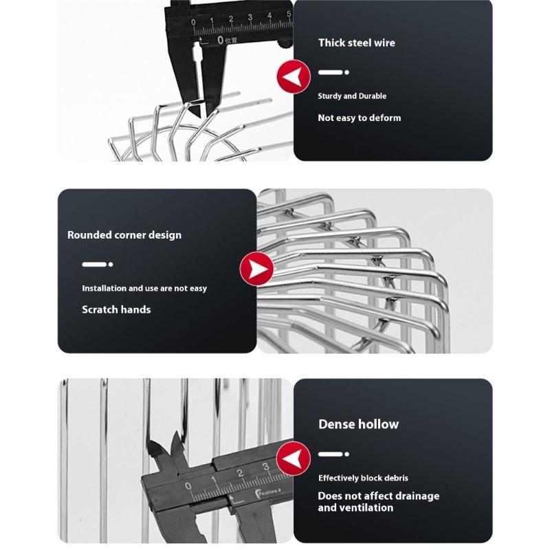 Stainless Steel Mesh Drain Pipe Protector Outdoor Balcony Drainage Cover Leaf Debris Trap Downpipe Strainer Enduring