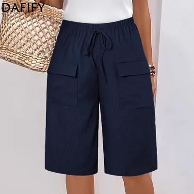 Pantaloncini sportivi a vita alta con stampa tinta unita casual alla moda da donna