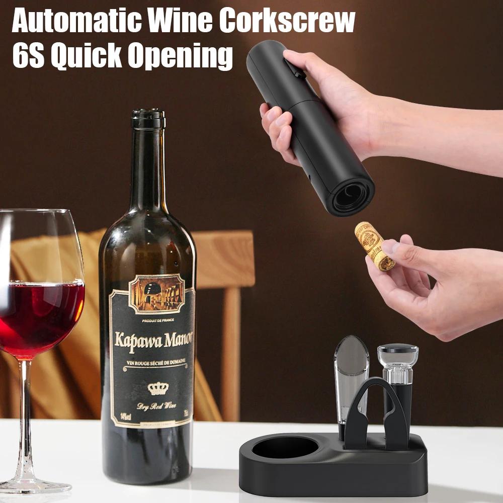 5 In1 Electric Wine Opener USB Rechargeable Wine Corkscrew One-click Button Automatic Bottle Opener For Party Wine Accessories 6